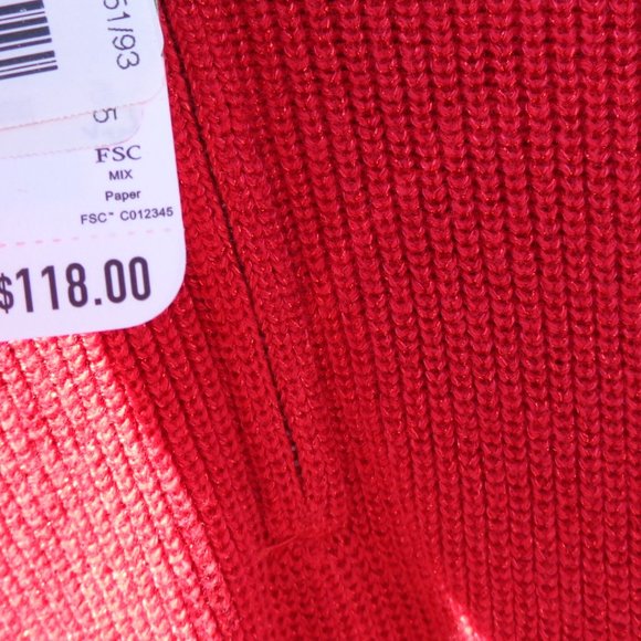 NWT Tommy Bahama OVERSIZED Red Sparkle Poncho Boxy Zip Sweater $118 Plus… - Picture 3 of 11